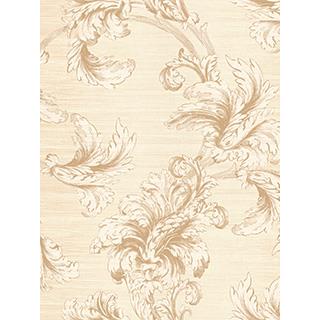 Seabrook Designs CM10606 Camille Acanthus Leaves Acrylic Coated Wallpaper